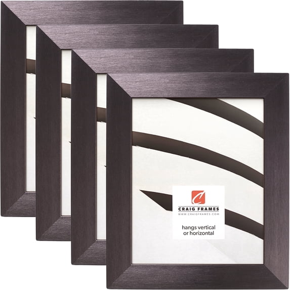 Craig Frames Modern Aesthetics 150, 11x14 inch Picture Frame, Charcoal, Set of 4
