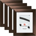 thumbnail image 1 of Craig Frames Modern Aesthetics 150, 11x14 inch Picture Frame Matted for a 8x10 Photo, Bronze, Set of 4, 1 of 5