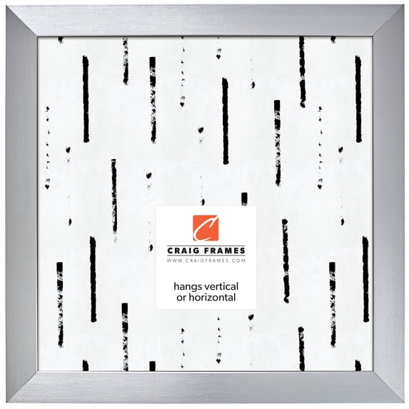 Craig Frames Modern Aesthetics 150, 12x12 inch Picture Frame, Silver