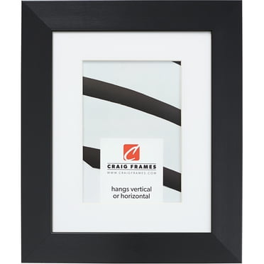 Craig Frames Modern Aesthetics 150, 14x20 inch Picture Frame Matted for a 11x17 Photo, Black