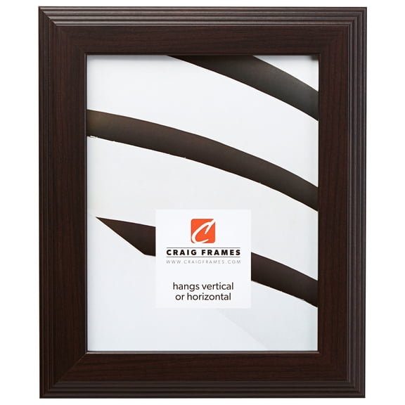 Craig Frames Mossehaus, 11x17 inch Picture Frame, Contemporary Dark Brown