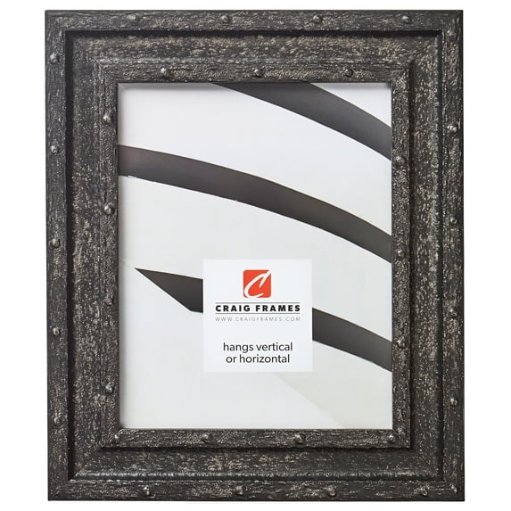 Craig Frames Nautilus, 12x16 inch Picture Frame, Industrial Iron Black