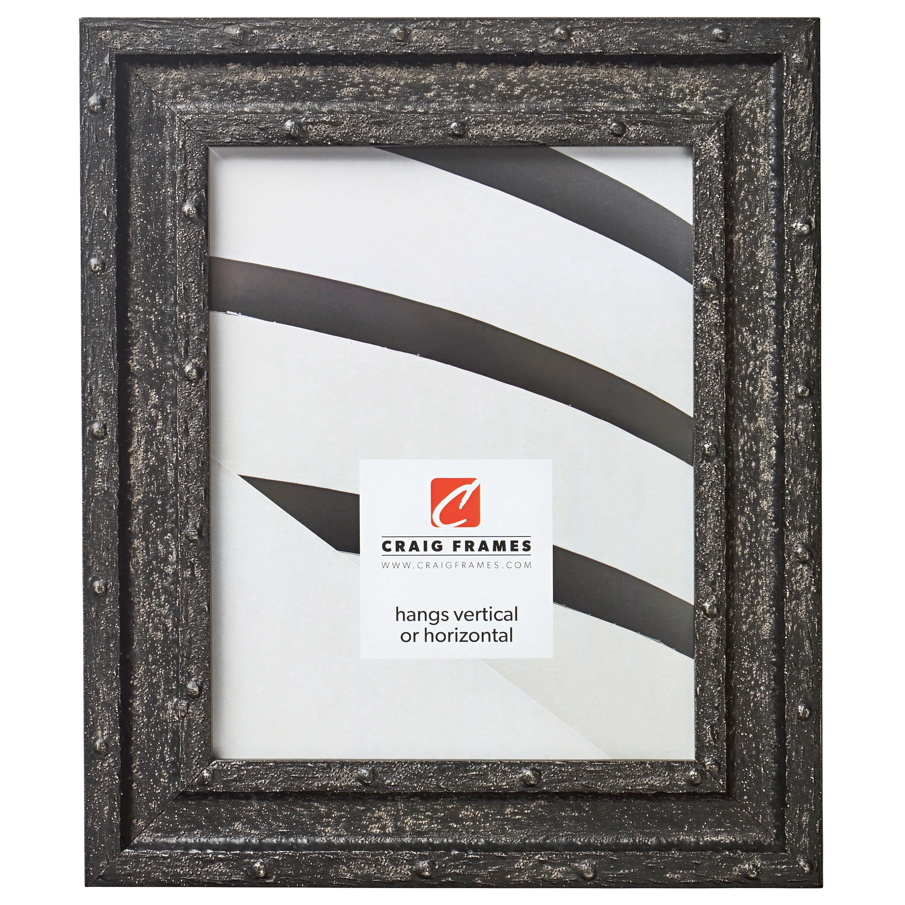 Craig Frames Nautilus, 18x24 inch Picture Frame, Industrial Iron Black