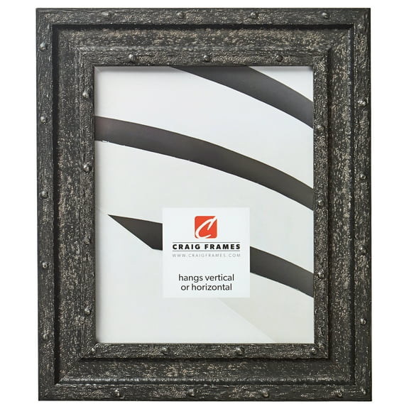 Craig Frames Nautilus, 5x7 inch Picture Frame, Industrial Iron Black