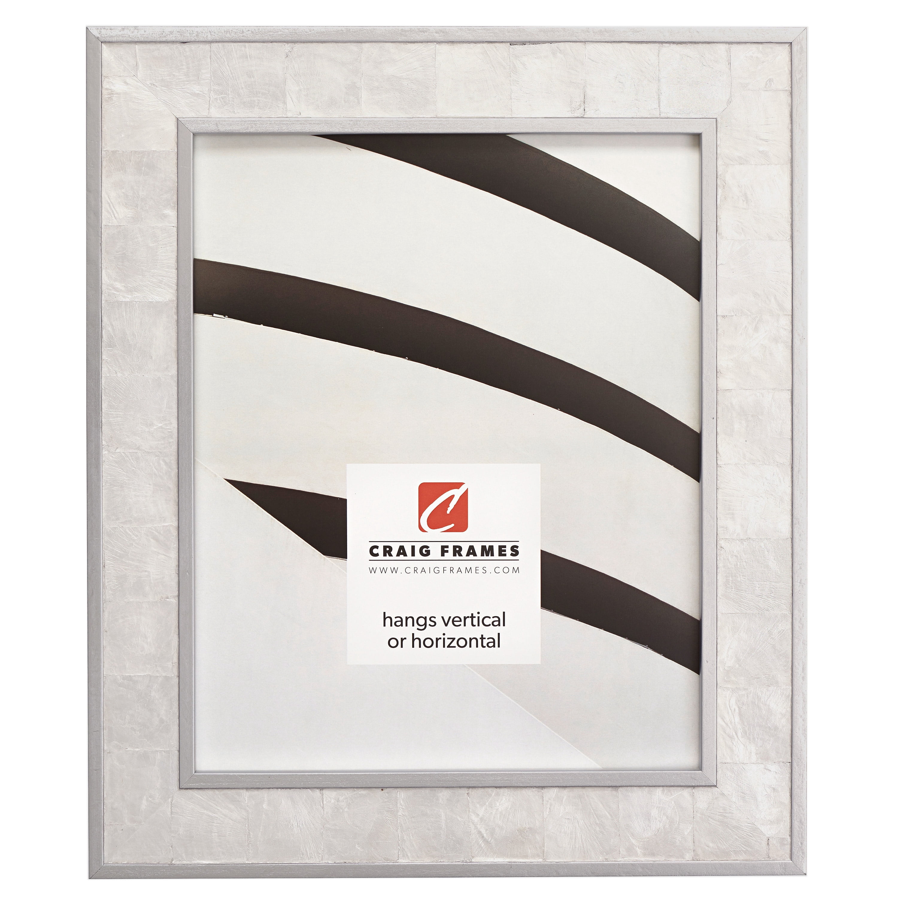 Craig Frames Opulence, 18x24 inch Picture Frame, Silver