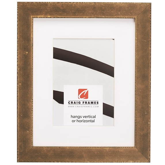Craig Frames Patina 125, 20x20 inch Copper and Black Picture Frame Matted for a 16x16 Photo