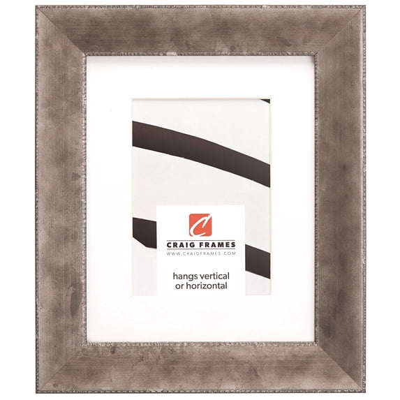 Craig Frames Patina 175, 24x32 inch Silver and Black Picture Frame Matted for a 20x28 Photo