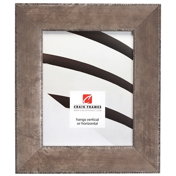 Craig Frames Patina 225, 11x14 inch Picture Frame, Silver and Black