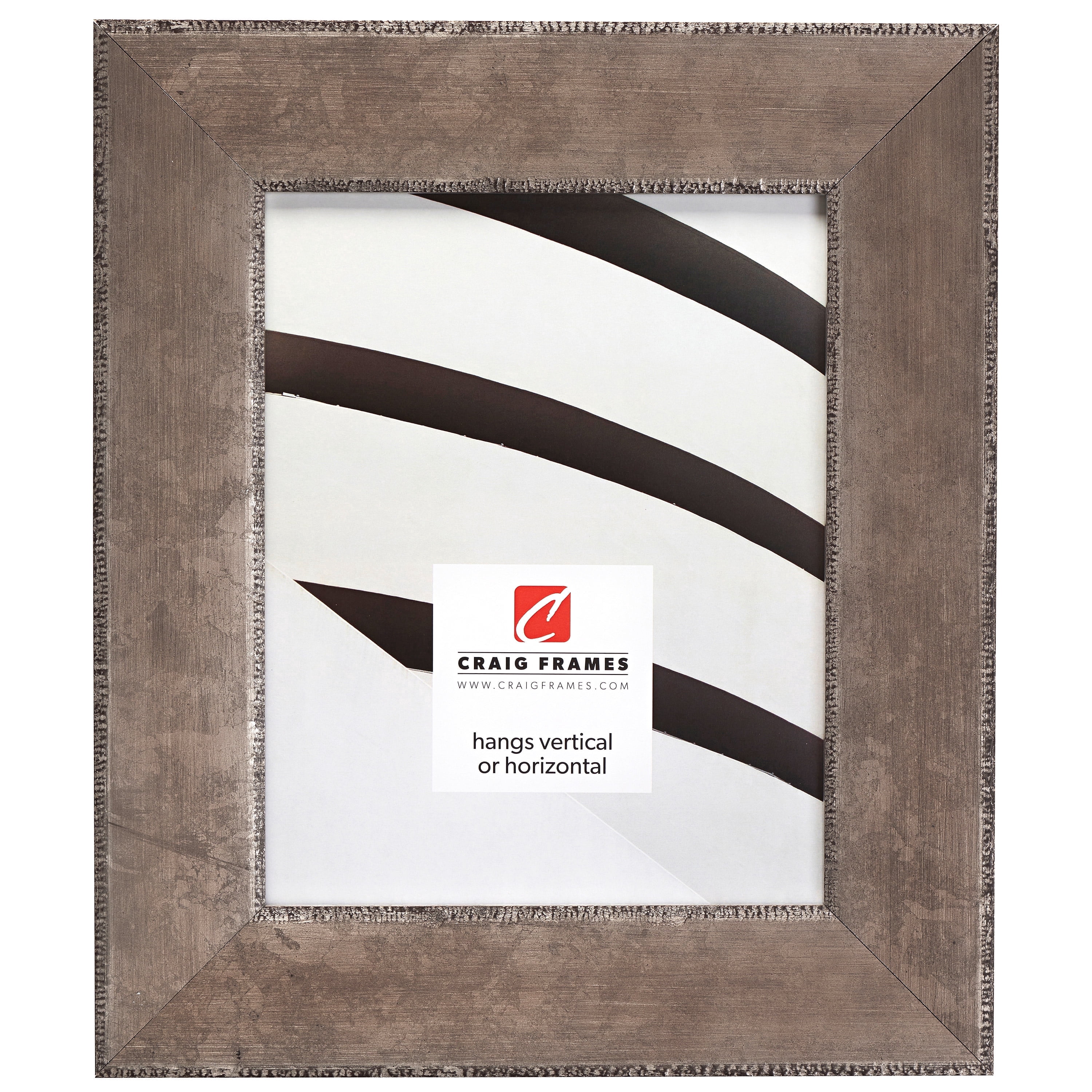 Craig Frames Patina 225, 18x24 inch Picture Frame, Silver and Black