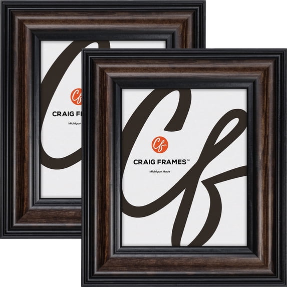Craig Frames Potomac, 20x26 inch Picture Frame, Walnut Brown, Set of 2