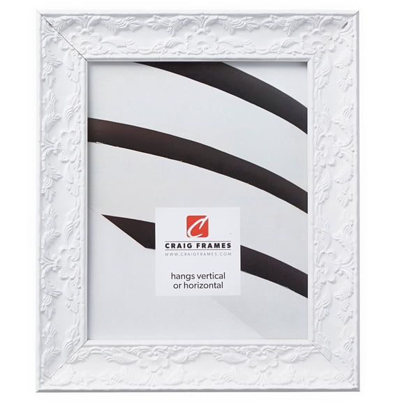 Craig Frames Renaissance, 20x30 inch Picture Frame, Ornate Pearl White