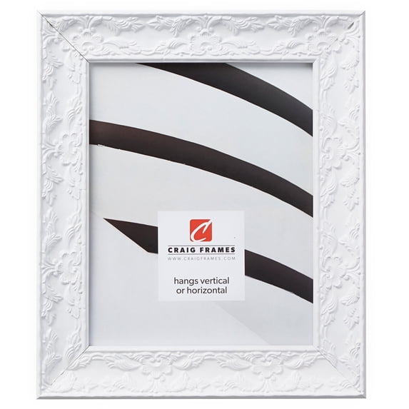 Craig Frames Renaissance, 24x30 inch Picture Frame, Ornate Pearl White