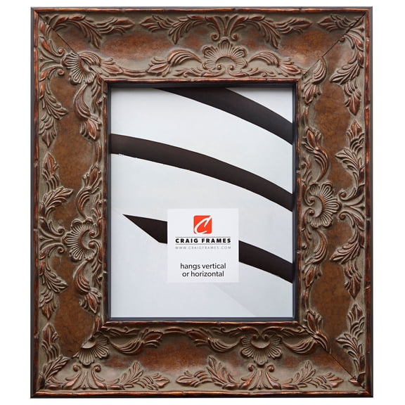 Craig Frames Renaissance, 8.5x11 inch Picture Frame, Ornate Antique Gold