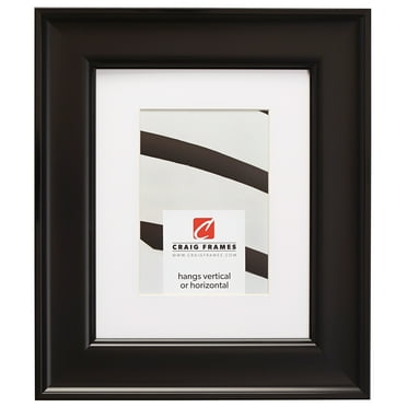 Craig Frames Resilience, 11x14 inch Black Picture Frame Matted for a 8x10 Photo