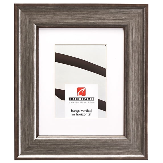 Craig Frames Resilience, 16x16 inch Distressed Silver Picture Frame Matted for a 12x12 Photo