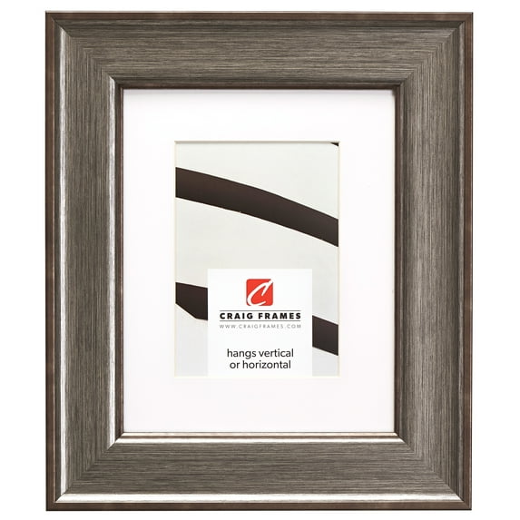 Craig Frames Resilience, 18x24 inch Distressed Silver Picture Frame Matted for a 12x18 Photo