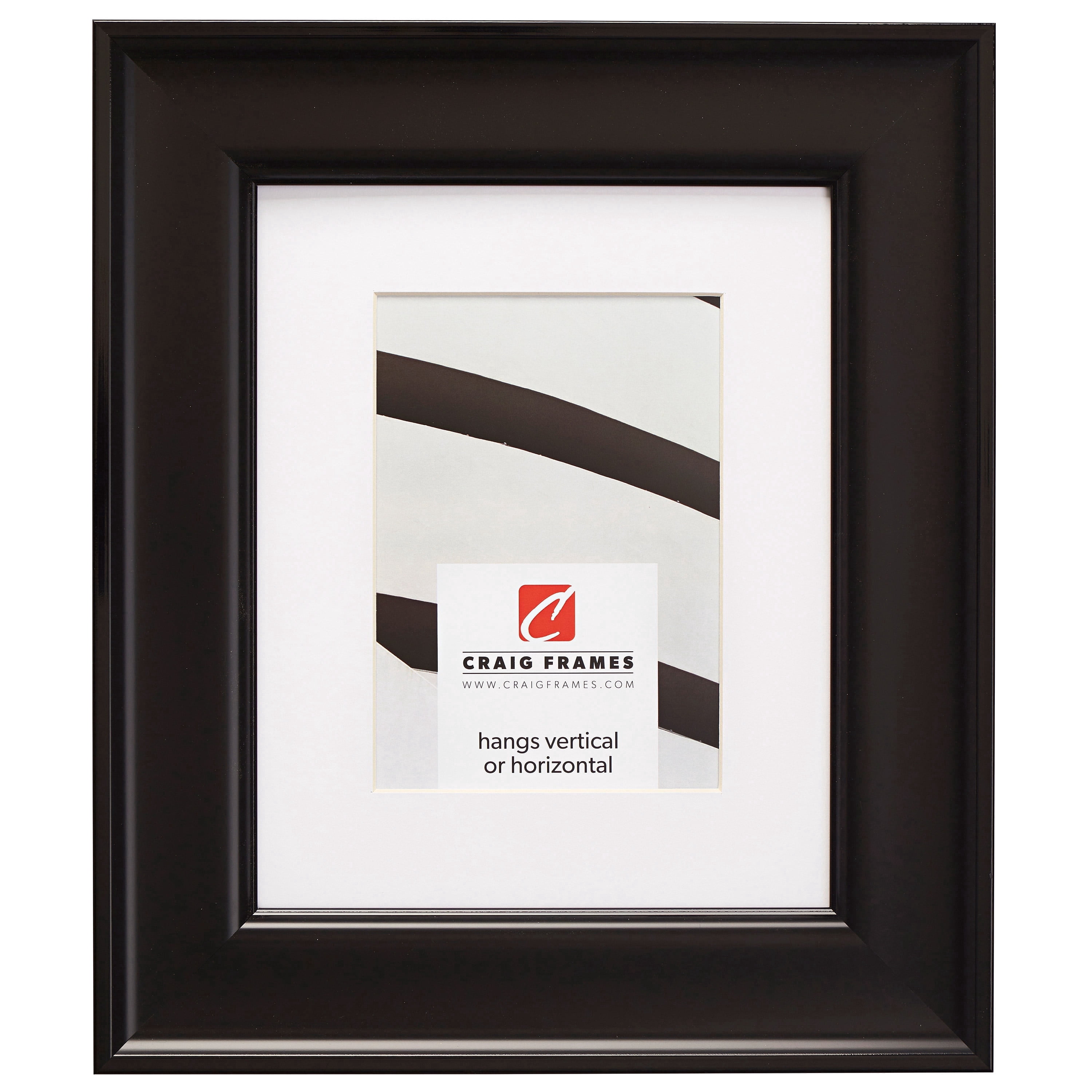 Craig Frames Resilience, 22x28 inch Black Picture Frame Matted for a 18x24 Photo