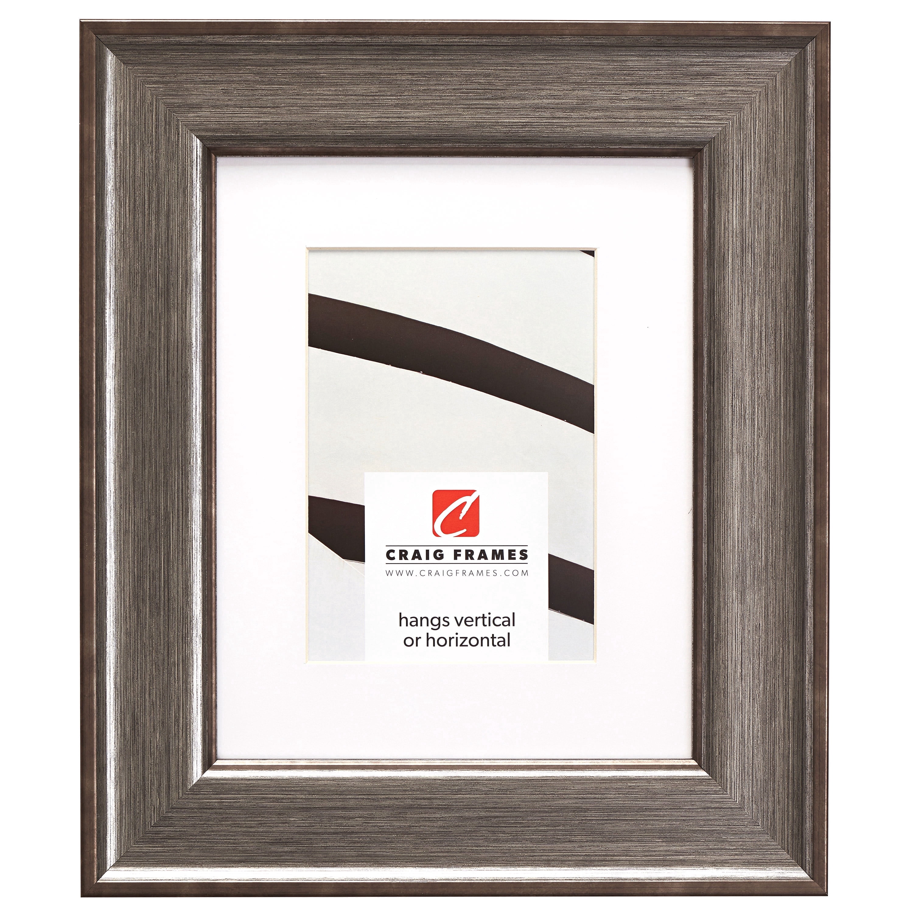 Craig Frames Resilience, 22x28 inch Distressed Silver Picture Frame Matted for a 18x24 Photo