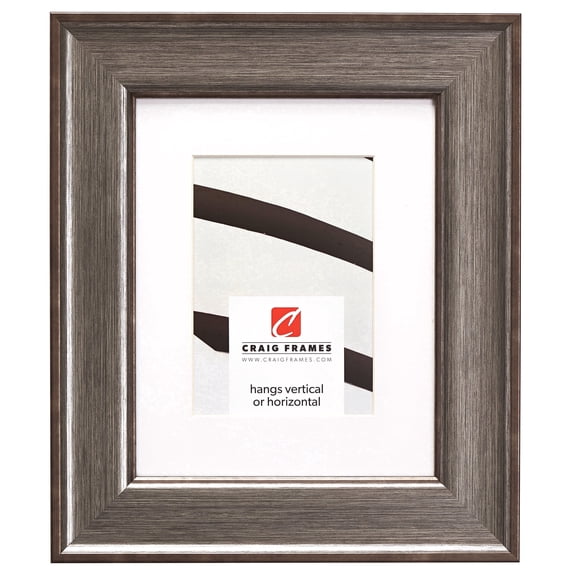 Craig Frames Resilience, 24x32 inch Distressed Silver Picture Frame Matted for a 20x28 Photo