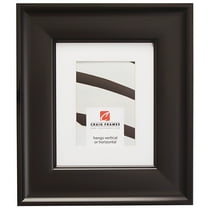 Craig Frames Resilience Wide, 11x17 inch Black Picture Frame Matted for a 8x12 Photo