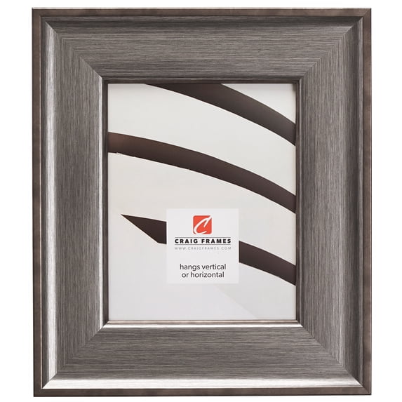 Craig Frames Resilience Wide, 12x18 inch Picture Frame, Distressed Silver