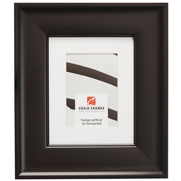 Craig Frames Resilience Wide, 14x22 inch Black Picture Frame Matted for a 11x17 Photo