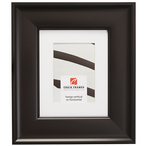 Craig Frames Resilience Wide, 22x28 inch Black Picture Frame Matted for a 18x24 Photo