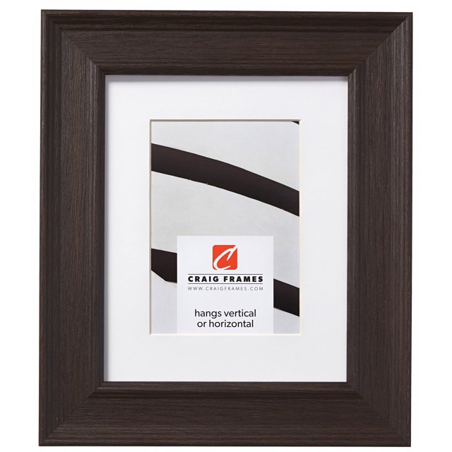 Craig Frames Revival, 10x13 inch Brown Picture Frame Matted for a 7x10 Photo