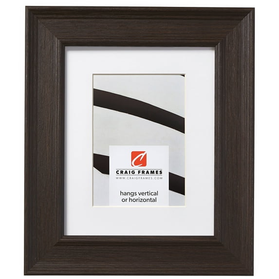 Craig Frames Revival, 12x16 inch Brown Picture Frame Matted for an 8x12 Photo