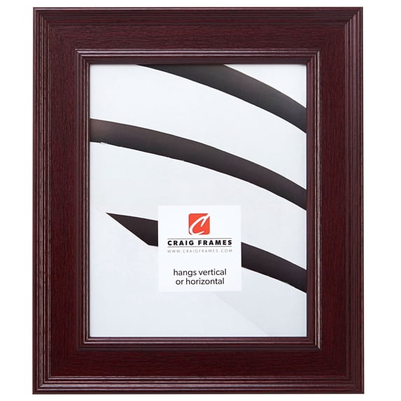 Craig Frames Revival, 12x36 inch Picture Frame, Mahogany Red