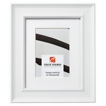 Craig Frames Revival, 16x24 inch White Picture Frame Matted for a 12x18 Photo