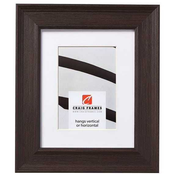 Craig Frames Revival, 5x7 inch Brown Picture Frame Matted for a 4x6 Photo