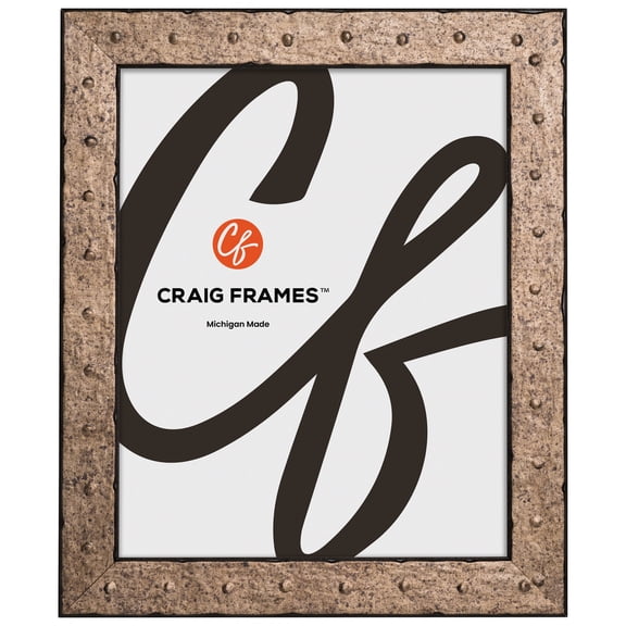 Craig Frames Rivet, 10x15 Picture Frame, Pitted Steel