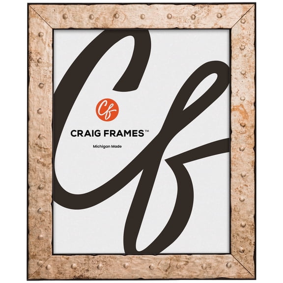 Craig Frames Rivet, 12x36 Picture Frame, Tarnished Bronze