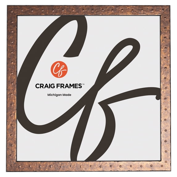 Craig Frames Rivet, 15x15 Picture Frame, Rust