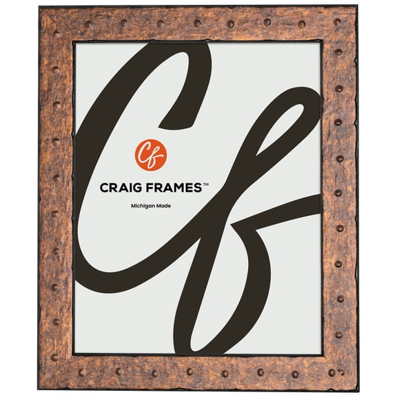 Craig Frames Rivet, 15x19 Picture Frame, Rust