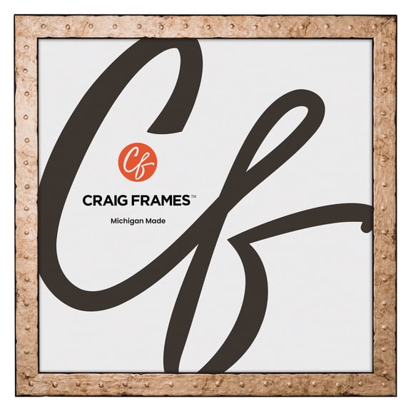 Craig Frames Rivet, 17x17 Picture Frame, Tarnished Bronze
