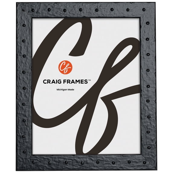Craig Frames Rivet, 18x22 Picture Frame, Asphalt Black