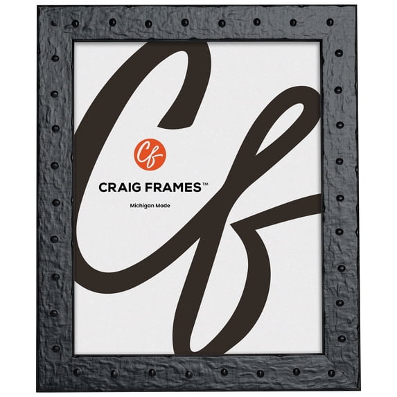 Craig Frames Rivet, 20x26 Picture Frame, Asphalt Black