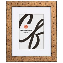 Craig Frames Rivet, 24x24 Picture Frame Matted for a 20x20 Photo, Tarnished Gold