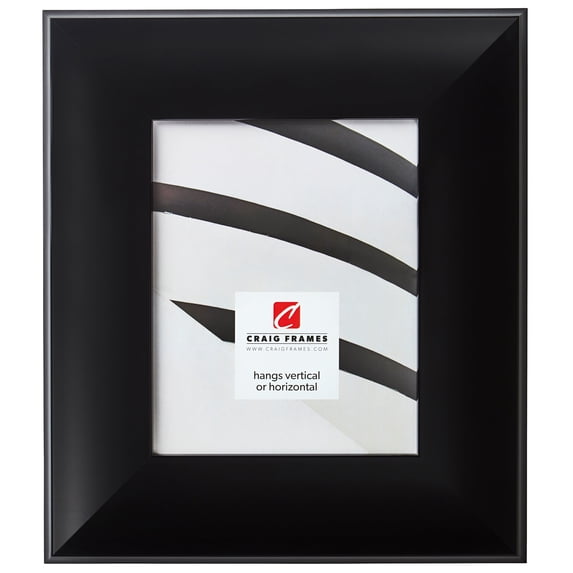 Craig Frames Roxy, 11x14 inch Picture Frame, Modern Glossy Black