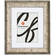 Craig Frames Safari, 22x28 Picture Frame Matted for an 18x24 Photo, Silver