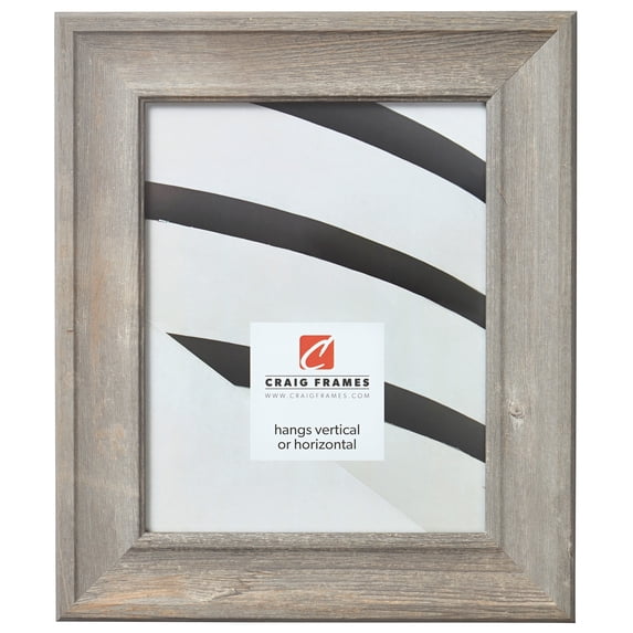Craig Frames Scalloped American Barn, 16x22 inch Picture Frame, Faux Natural Barnwood