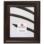 Craig Frames Scalloped American Barn, 8x10 inch Picture Frame, Faux Barnwood, Dark Walnut Brown
