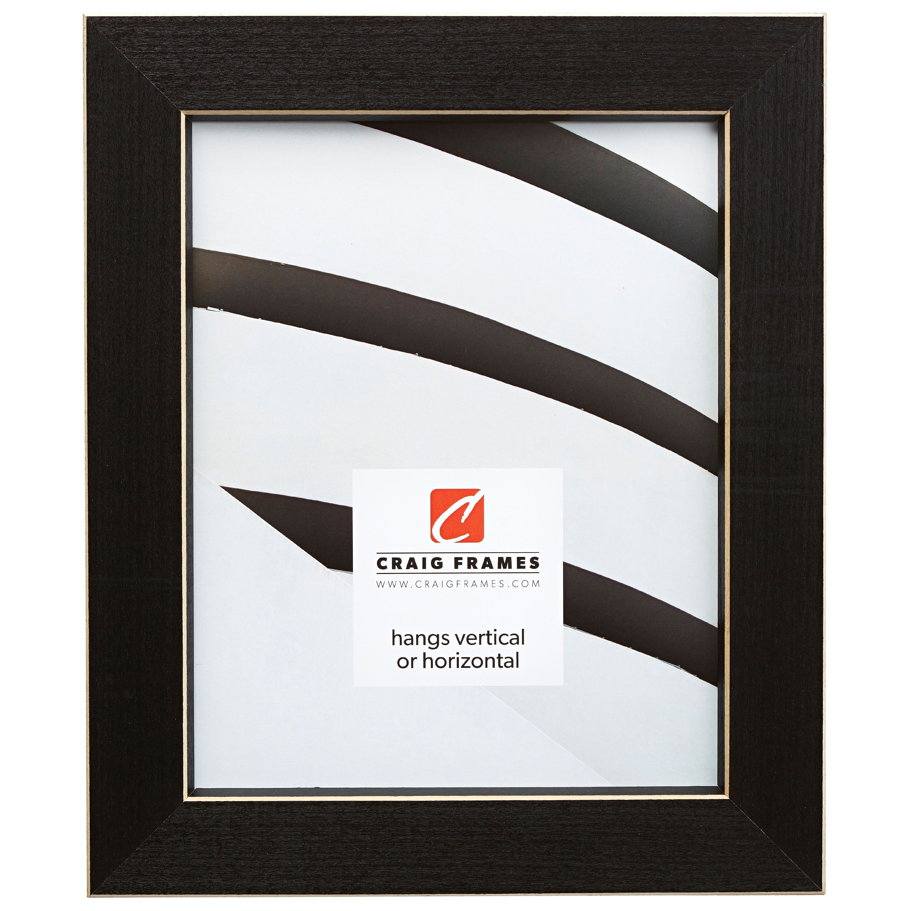 Craig Frames Shaker 276, 18x24 inch Picture Frame, Black Solid Wood