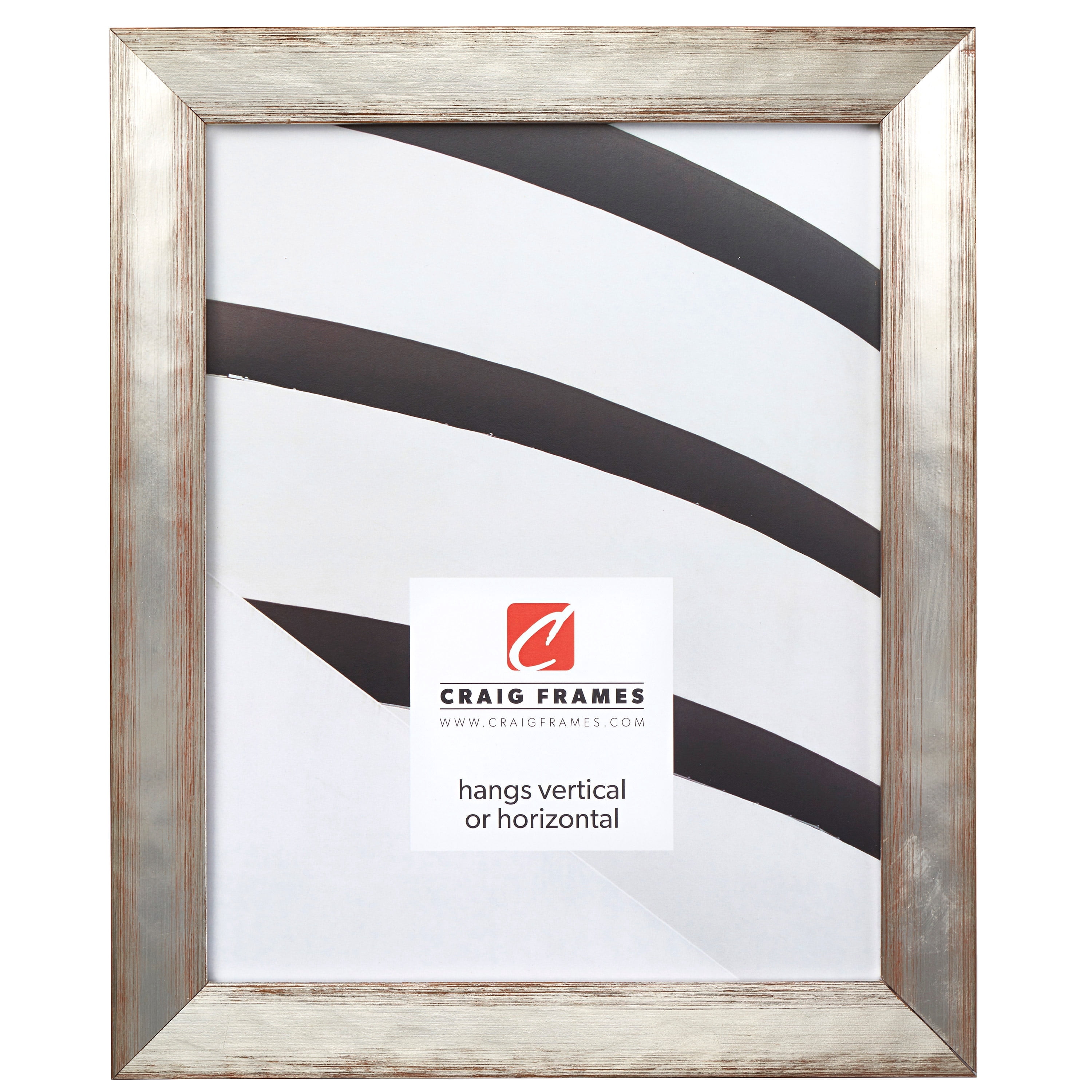 Craig Frames Siena, 4x6 inch Picture Frame, Contemporary Silver ...