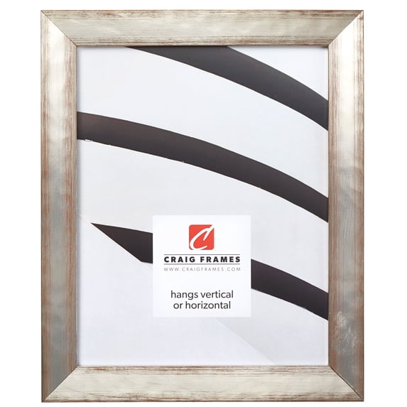 Craig Frames Siena, 5x7 inch Picture Frame, Contemporary Silver
