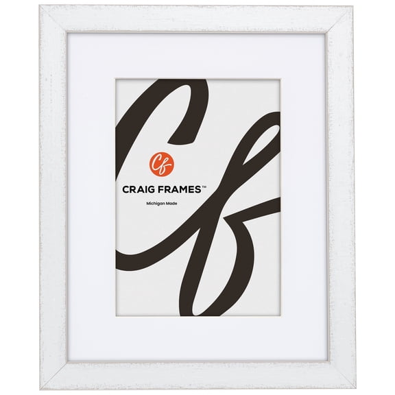 Craig Frames Slushie, 16x16 Picture Frame Matted for a 12x12 Photo, White Cherry
