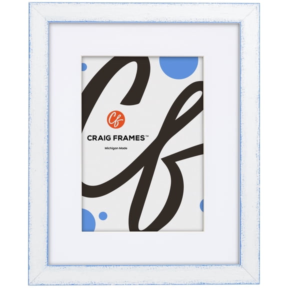 Craig Frames Slushie, 18x24 Picture Frame Matted for a 12x18 Photo, Blue Raspberry