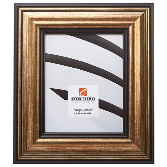 Craig Frames Sonora, 14 by 20-inch Picture Frame, Aged Gold and Black